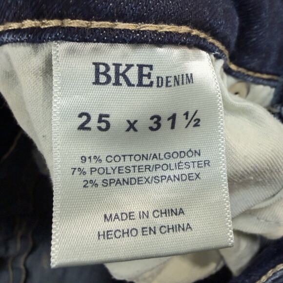 BKE Denim Stella Bootcut Jeans Low Rise Slim Fit Blue Stretch Bootcut 25x31.5 - Picture 8 of 9